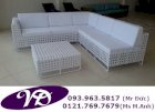 Bộ bàn ghế sofa nhựa giả mây HTT-134