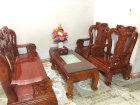 Bộ bàn ghế gỗ Minh Đào Gỗ Xoan Ta Cột 10