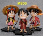 Set 3 mô hình nhân vật Luffy One Piece - Q Version