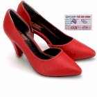 Giày nữ cao gót Huy Hoàng cao cấp xẻ hông màu đỏ HH7087-37