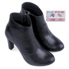 Giày boot nữ Huy Hoàng da bò màu đen HH7036-35