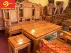 Bộ bàn ghế gỗ gõ đỏ như ý cát tường nhỏ Sơn Đông BBG218