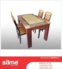 Bộ bàn ăn mặt đá nhập khẩu Sitme TD-BANDA-14 (1400x800x760) - 06 ghế