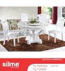 Bộ bàn ăn mặt đá tròn Sitme TD-TURINI26-13 (1300x760) - 06 ghế