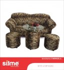 Bộ Sofa phòng khách Sitme cao cấp (Vải cọp vằn)