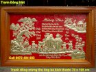 Tranh mừng thọ ông bà bằng đồng liền nguyên khối 70 x 105 cm