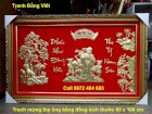 Tranh mừng thọ ông, tranh chúc thọ kích thước 60 x 100 cm