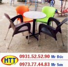 Bộ bàn ghế cafe nhựa đúc Hoàng Trung Tín HTT-506