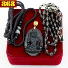 Bộ dây chuyền Phật Bất động minh vương Obsidian