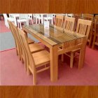 Bộ bàn ăn băng gỗ 6 ghế AB06 (BASN16-NC-CG)