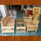 Bộ bàn ghế salon bằng gỗ SL03 (SL-T12-TRONGDONG-TN)