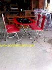 Bộ bàn ăn kính chịu lực 4 ghế Xuân Hòa (1200 x 700 x 750mm)