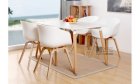 Bộ bàn ghế phòng ăn TE DSW-1,2M + ghế HAY thân nhựa chân gỗ - nội thất Capta