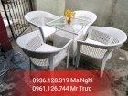 Bộ ghế Cafe mây nhựa QT-1401