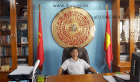Mặt trống đồng mạ vàng 24k 120cm trang trí phòng làm việc Đồ Đồng Việt