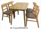 Bộ bàn ăn gỗ cao su tự nhiên Mango-VA060