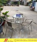 Bàn ghế cafe nhựa giả mây NP-3144