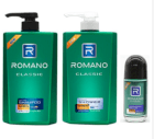 Combo dầu gội và sữa tắm Romano 650ml