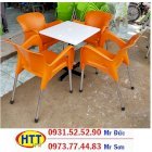 Bàn ghế cafe nhựa đúc Hoàng Trung Tín -058