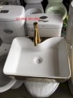 Chậu rửa lavabo để bàn nhũ vàng HP-48V (Hồng Phúc)