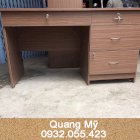 Bàn làm việc gỗ ép 3 hộc rộng 1m2 màu nâu Quang Mỹ