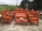 Bộ bàn ghế Âu Á 10 món gỗ gõ Đỏ