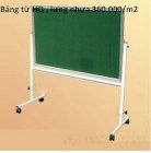 Bảng viết phấn - Bảng từ xanh có chân di động D062  KT: 120x120cm