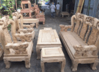 Bộ bàn ghế phòng khách gỗ gụ Minh Quốc Đào