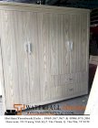 Tủ gỗ quần áo MFC hình thoi Thu Thủy 1,8m màu xám lông chuột