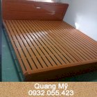 Giường sắt giả gỗ Quang Mỹ GSGQM 1m6x2m