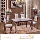 Bộ bàn ăn cổ điển Mina Furniture MN-BA756-13 (1300*850*760)