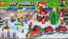 Lắp ráp Minecraft và xe lửa Giáng Sinh Bela 11028