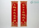 Bộ 2 câu đối thư pháp Tết liễn nhung An khang Trường thọ số 10 (dài 100cm)