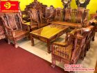 Bộ bàn ghế khổng minh gỗ cẩm lai 8 món - BBG567