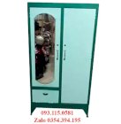 Tủ sắt quần áo xanh lá Lê Sơn 1m8x90