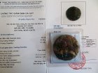 Mặt rồng phượng đá mã não đỏ - xanh rêu ĐK 4,7 x 0,9cm - kiểm định MS 195590