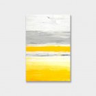 Tranh Canvas Abstract trắng xám vàng Alan