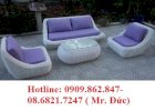 Bộ bàn ghế sofa nhựa giả mây NNP 2705-3