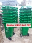 Thùng rác nhựa y tế 240 lít màu xanh - Khang Minh Phát TRYT004