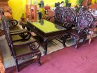 Bộ bàn ghế nho trúc 7 món gỗ trắc đỏ Lào