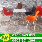 Bộ bàn ghế nhựa đúc chân gỗ Nguyễn Hoàng - NH001