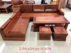 Sofa góc gỗ xoan đào MS 14.8 - Mạnh Hùng