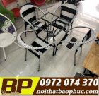 Bàn ghế cafe nhựa giả mây Bảo Phúc CF-010