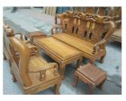 Bộ bàn ghế minh quốc đào gỗ nghiến - Thu Hà