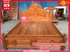 Giường ngủ hoàng gia gỗ gõ đỏ Sơn Đông