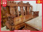 Bộ bàn ghế chạm kỳ lân gỗ cẩm lai tay 12 – 6 món - Sơn Đông