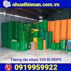 Thùng rác nhựa 120 lít HDPE- Thiên Ân TA120