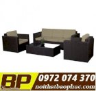 Sofa nhà hàng - cafe nhựa giả mây Bảo Phúc SF-009