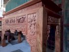 Ban thờ đục tay gỗ hương đá Lâm Tới - KT: 197x127x 87cm