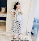 Bộ đồ mặc nhà pijama nữ phi lụa mút - B647